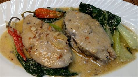 ginataang mackerel recipe|Ginataang Tanigue (Spanish Mackerel in Coconut .